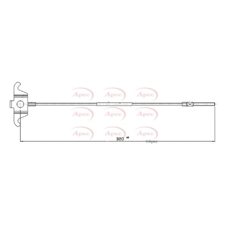 Apec Handbrake Cable Front CAB1128