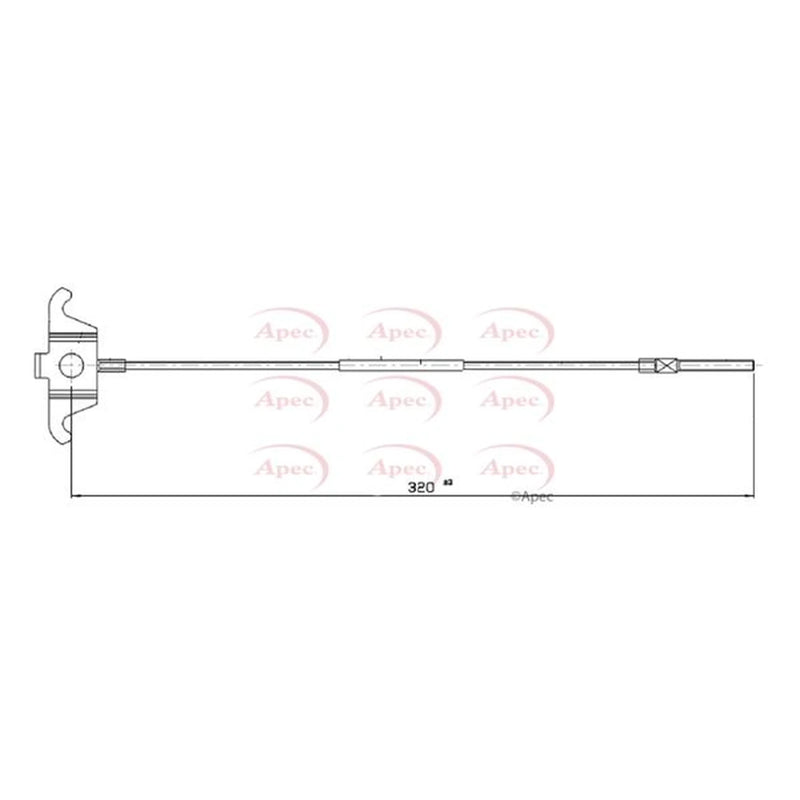 Apec Handbrake Cable Front CAB1128