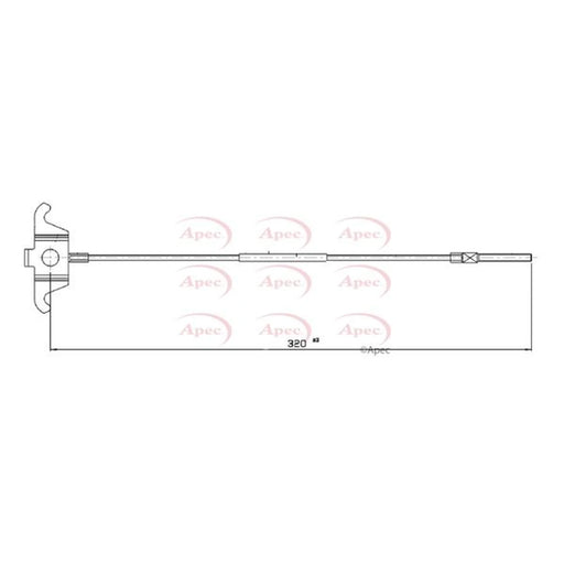 Apec Handbrake Cable Front CAB1128