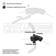 First Line Air Filter Intake Hose NBR (nitrile butadiene rub FTH1494