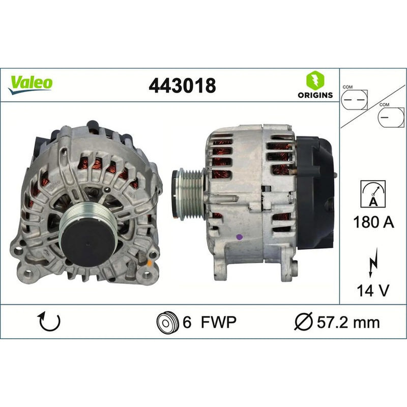 Valeo Car Alternator 12V 443018