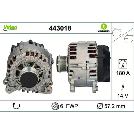Valeo Car Alternator 12V 443018