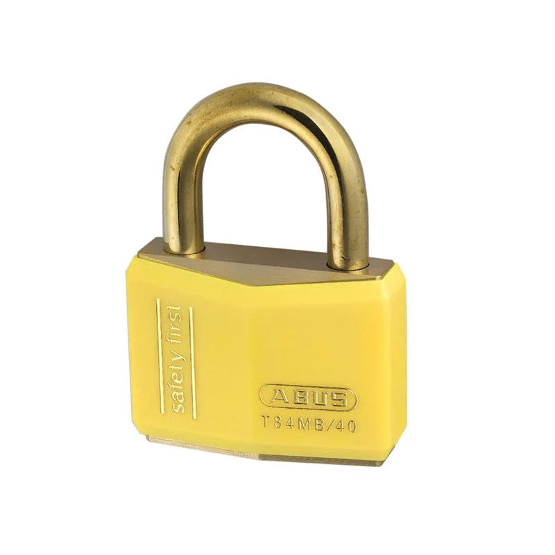 ABUS Mechanical T84MB/40mm Yellow Rustproof Padlock - 10028354-01