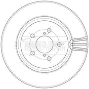 Borg & Beck 2 x Vented Front Brake Discs BBD5597