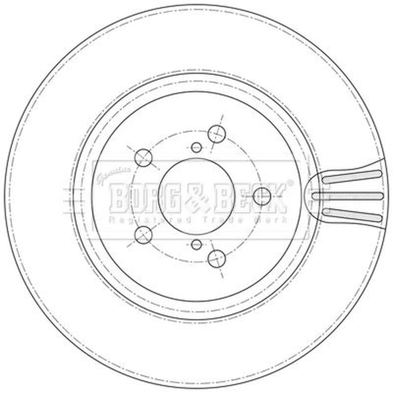 Borg & Beck 2 x Vented Front Brake Discs BBD5597