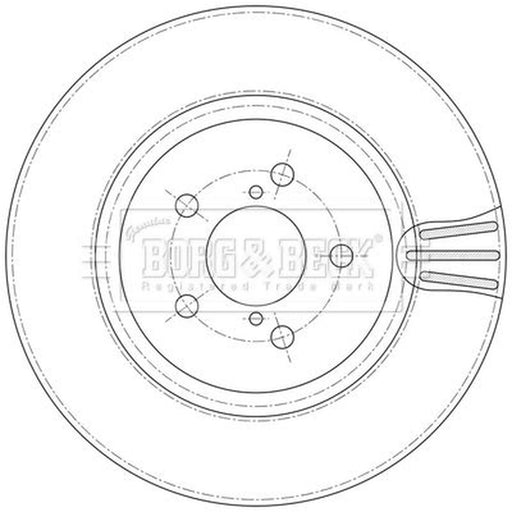Borg & Beck 2 x Vented Front Brake Discs BBD5597