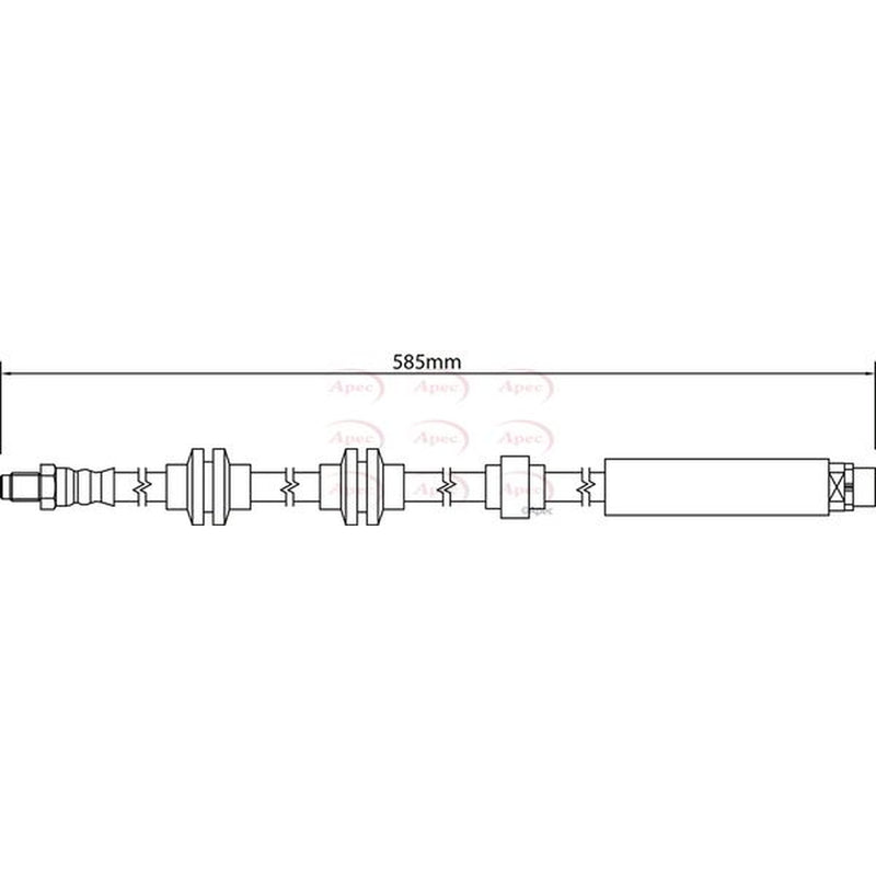 Apec Brake Hydraulic Hose Line Front HOS4305