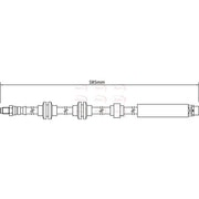 Apec Brake Hydraulic Hose Line Front HOS4305