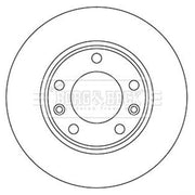 Borg & Beck 2 x Solid Rear Brake Discs BBD5358