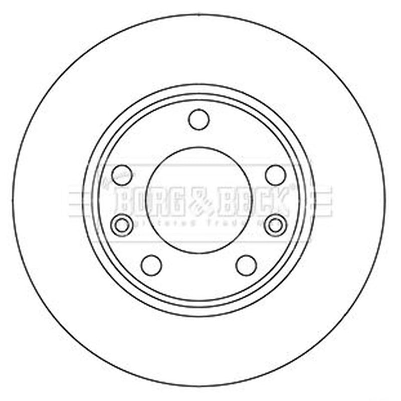 Borg & Beck 2 x Solid Rear Brake Discs BBD5358