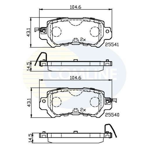 Comline 4 x Rear Brake Pad Set CBP32241