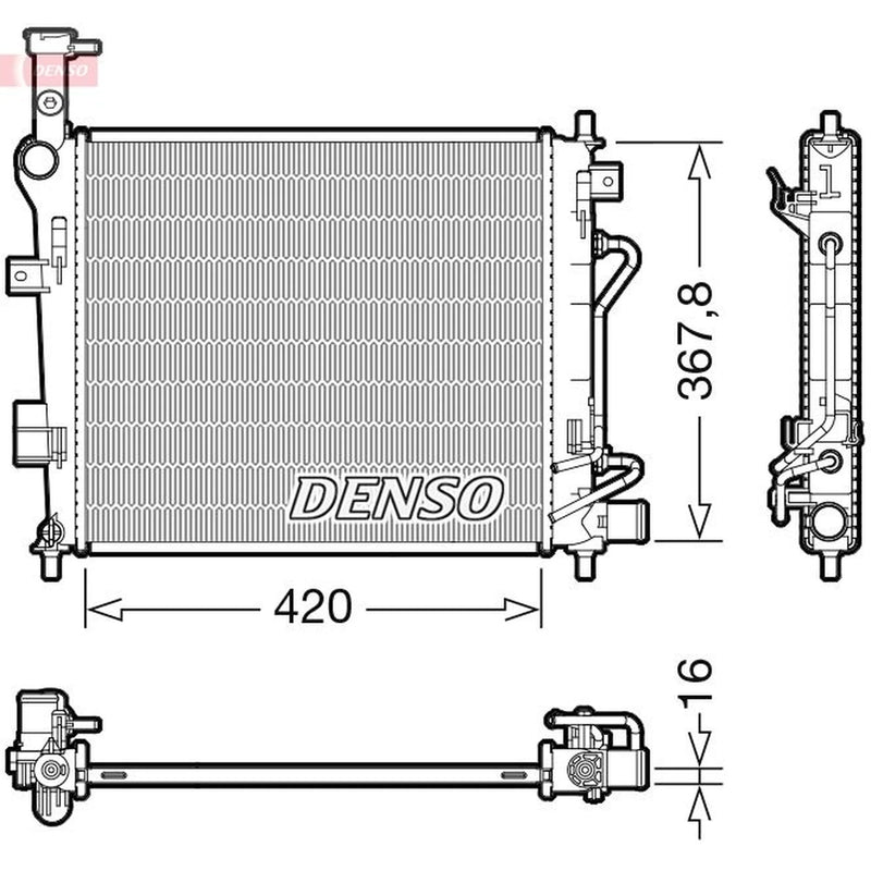 Denso Engine Radiator DRM43007