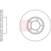 Apec 2 x Vented Front Brake Discs DSK695