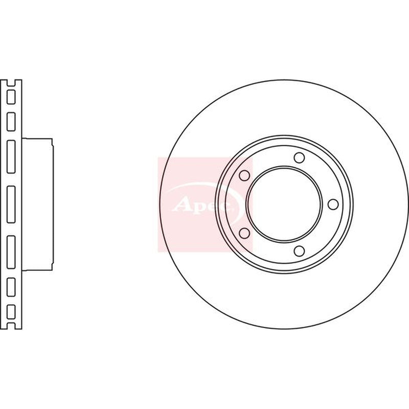 Apec 2 x Vented Front Brake Discs DSK695