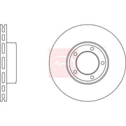 Apec 2 x Vented Front Brake Discs DSK695