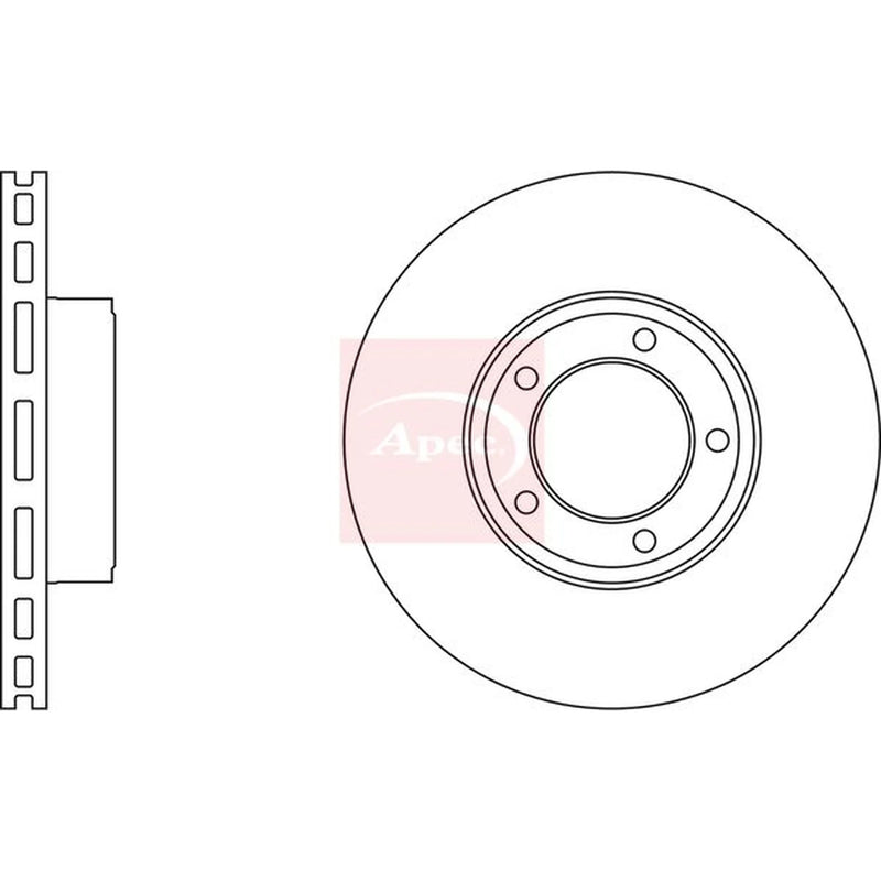 Apec 2 x Vented Front Brake Discs DSK695