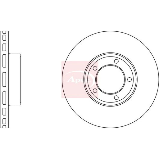 Apec 2 x Vented Front Brake Discs DSK695