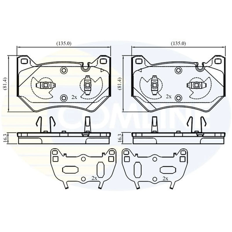Comline 4 x Front Brake Pad Set CBP02778
