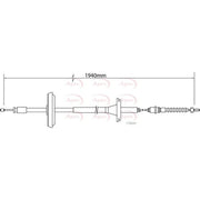 Apec Handbrake Cable Left Rear CAB1396