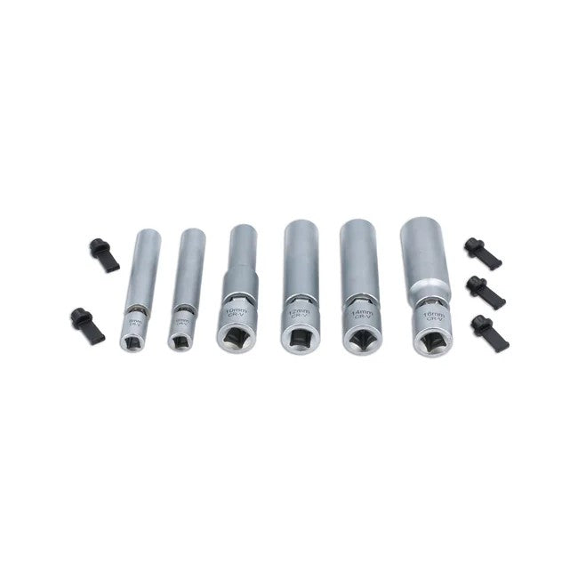 Laser Tools Swivel Spark & Glow Plug Socket Set 1/4"D, 3/8"D 6pc - PL