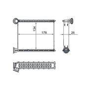 Mahle Heater Matrix Core Heat Exchanger AH 272 000S