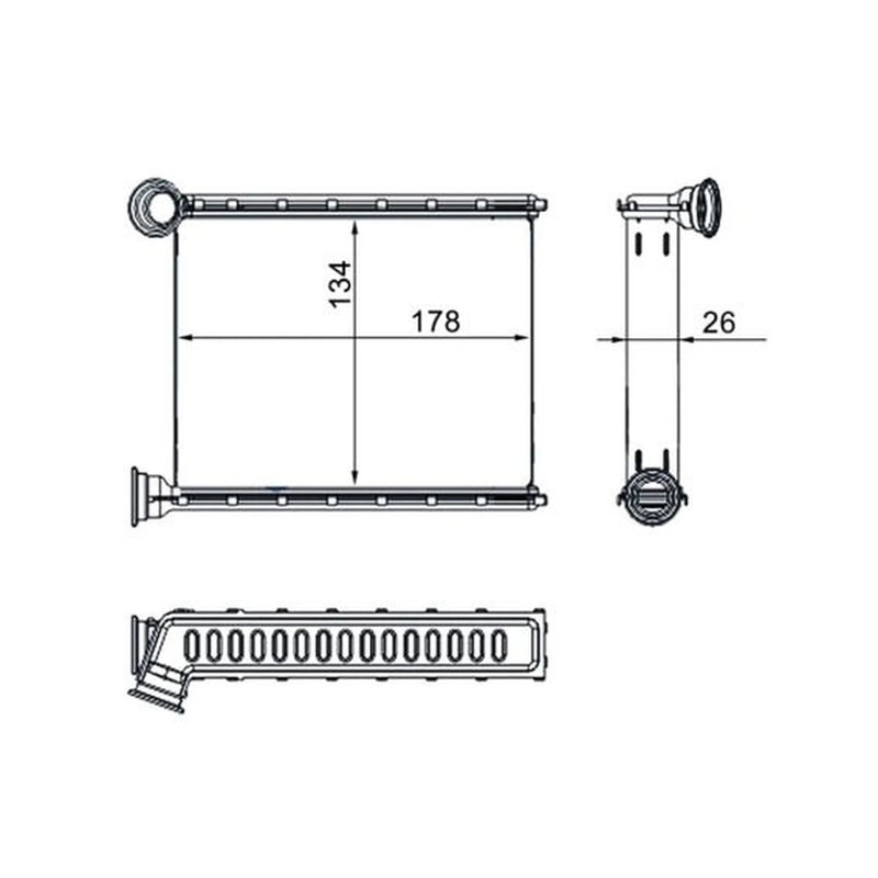 Mahle Heater Matrix Core Heat Exchanger AH 272 000S