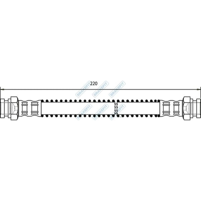 Apec Brake Hydraulic Hose Line Rear Left BHO4004