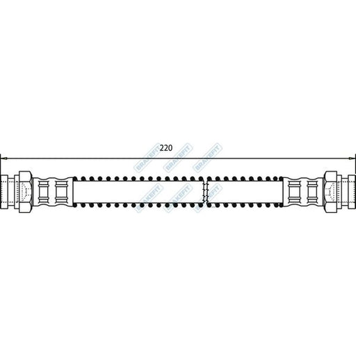 Apec Brake Hydraulic Hose Line Rear Left BHO4004