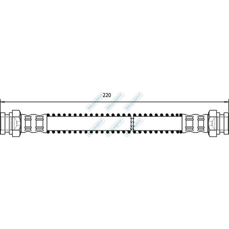 Apec Brake Hydraulic Hose Line Rear Left BHO4004