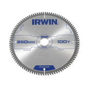 IRWIN® Professional Aluminium Circular Saw Blade 250 x 30mm x 100T TCG - 1907779