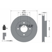 Textar 2 x Front Brake Discs 92134803