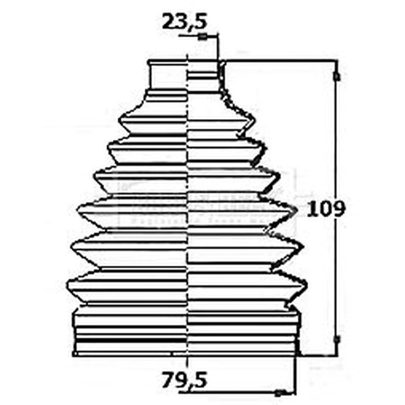 Borg & Beck Drive Shaft Bellow Kit Front Left Thermoplast BCB6151