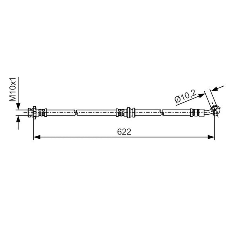 Bosch Brake Hydraulic Hose Line Front Left 1 987 481 A31