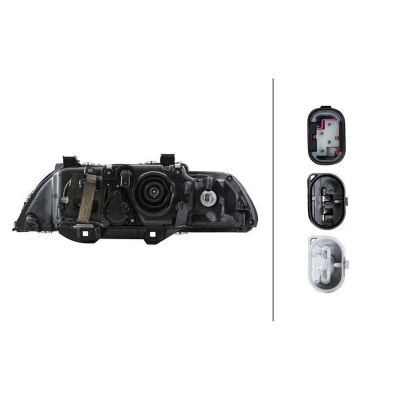 Hella Headlight Headlamp D2S/H7 Right 1EL 008 052-521