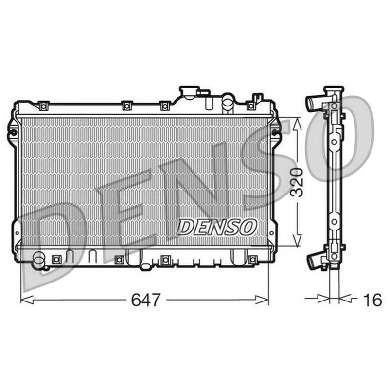 Denso Engine Radiator DRM44015