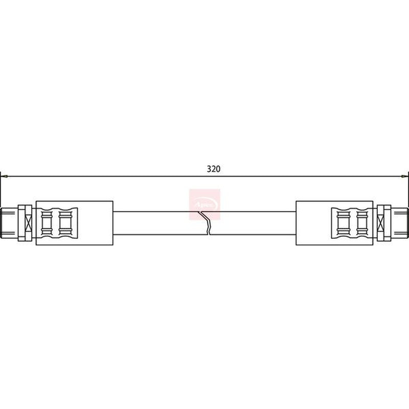 Apec Brake Hydraulic Hose Line Front HOS3164