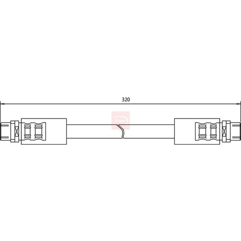Apec Brake Hydraulic Hose Line Front HOS3164