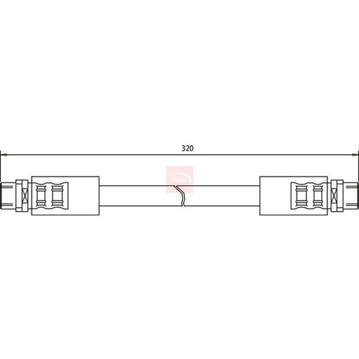 Apec Brake Hydraulic Hose Line Front HOS3164