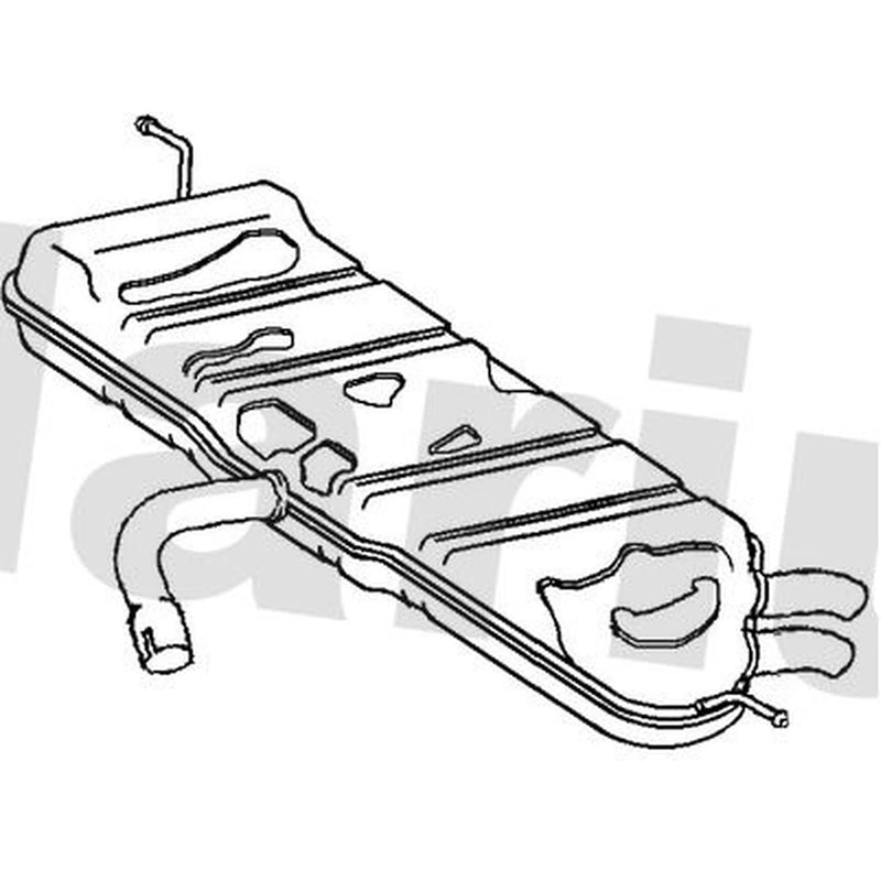Klarius Box With Tail Pipe Rear VW837E