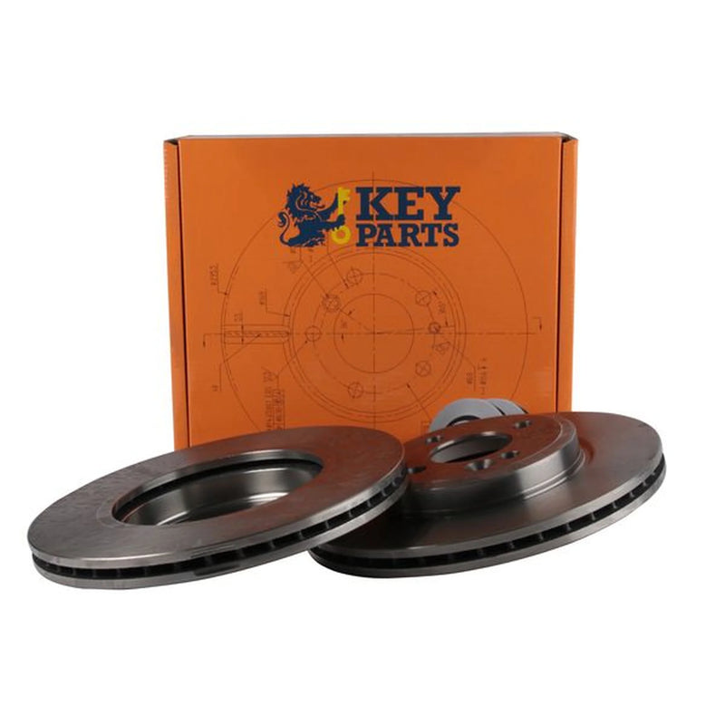 Key Parts 2 x Vented Front Brake Discs KBD4256