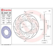 Brembo 2 x Rigid Front Brake Disc Brake Discs 68B407D0