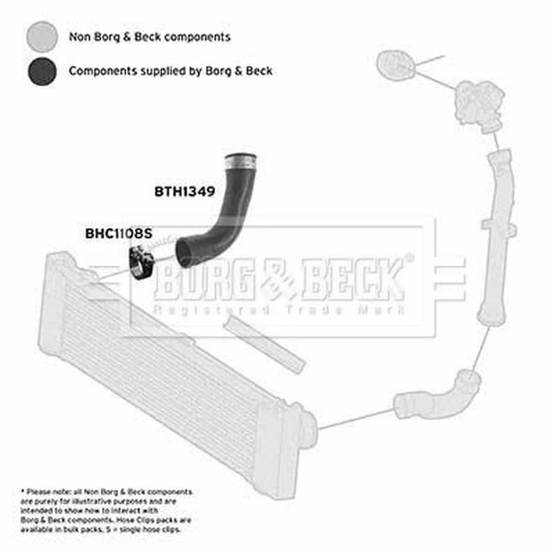 Borg & Beck Intercooler Turbo Charge Air Hose BTH1349