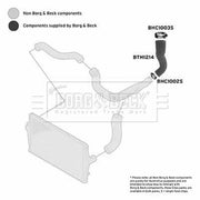 Borg & Beck Intercooler Turbo Charge Air Hose BTH1214