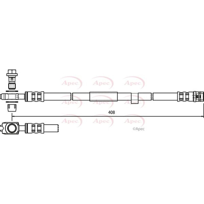 Apec Brake Hydraulic Hose Line Front HOS3762