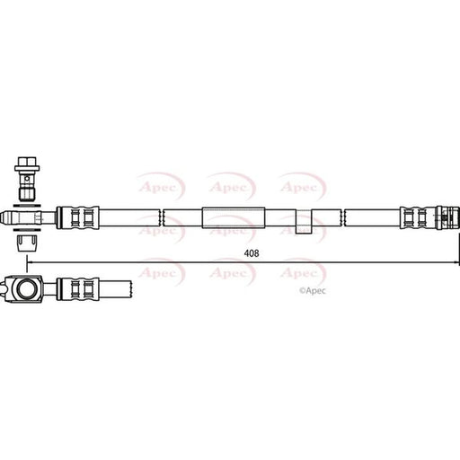 Apec Brake Hydraulic Hose Line Front HOS3762