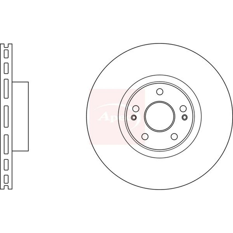 Apec 2 x Vented Front Brake Discs DSK3028