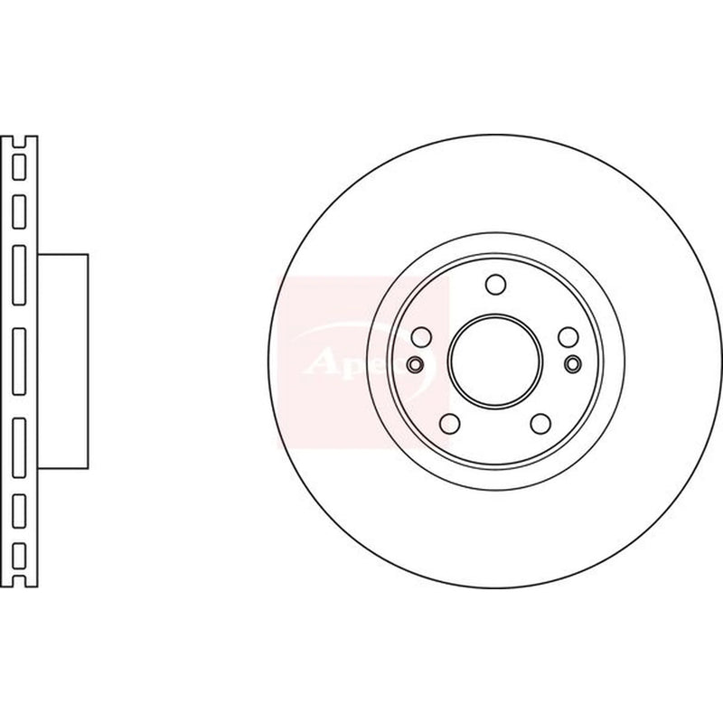 Apec 2 x Vented Front Brake Discs DSK3028