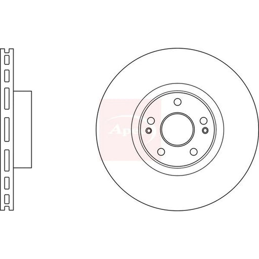 Apec 2 x Vented Front Brake Discs DSK3028