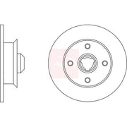 Apec 2 x Solid Rear Brake Discs DSK2932