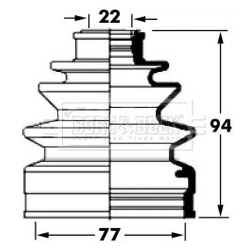 Borg & Beck Drive Shaft Bellow Kit Front Left BCB6046